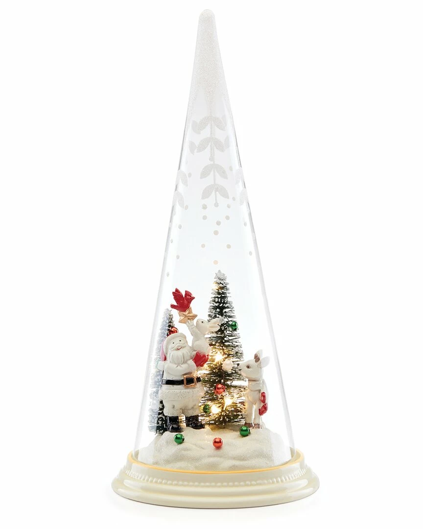 Lenox Merry & Magic Light Up Santa & Friends Glass Cone Home Seasonal 3 Lenox Merry & Magic Light Up Santa & Friends Glass Cone Home Seasonal