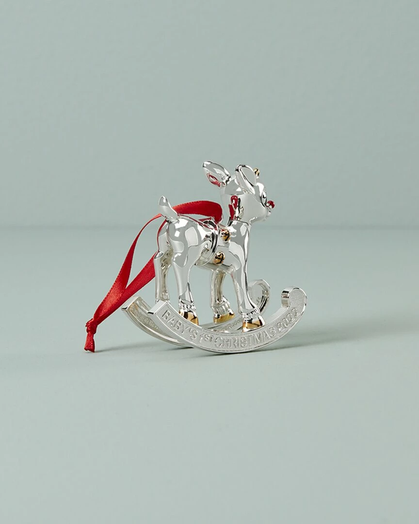 Lenox 2022 Baby's 1st Christmas Rudolph Ornament Home Seasonal 4 Lenox 2022 Baby's 1st Christmas Rudolph Ornament Home Seasonal - Image 2