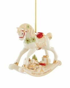 Lenox 2022 Vintage Rocking Horse Ornament Home Seasonal