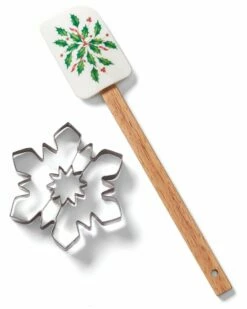 Lenox Holiday Spatula & Snowflake Cookie Cutter Home Kitchen Tools & Gadgets