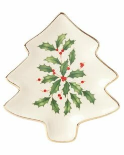 Lenox Hosting The Holidays Tree Plate Home Serveware