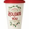 Lenox Happy Holidays To You Travel Mug Home Drinkware