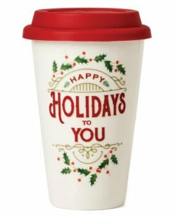 Lenox Happy Holidays To You Travel Mug Home Drinkware
