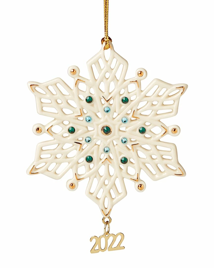 Lenox 2022 Gemmed Snowflake Ornament Home Seasonal 3 Lenox 2022 Gemmed Snowflake Ornament Home Seasonal