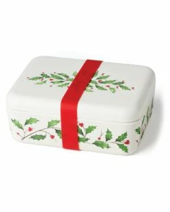 Lenox Holiday Bamboo Bento Lunch Box Home Seasonal