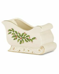 Lenox Holiday Sleigh Candy Dish Home Serveware