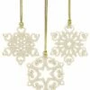 Lenox Mini Snowflake 3pc Ornament Set Home Seasonal -Lenox Sales 3050496493 RLLZ 1