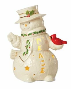Lenox Snowman Light-Up Figurine Home Seasonal