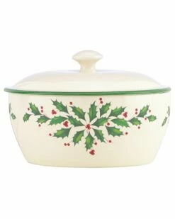 Lenox Hosting The Holidays Covered Casserole Home Serveware