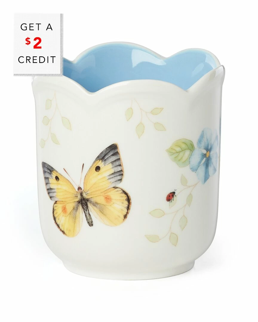 Lenox Butterfly Meadow Scalloped Blue Geranium Candle With $2 Credit Home Candles & Home Fragrance 2 Lenox Butterfly Meadow Scalloped Blue Geranium Candle With $2 Credit Home Candles & Home Fragrance