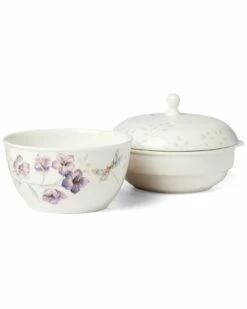 Lenox Butterfly Meadow 3Pc Stackable Bowl Set With $4 Credit Home Dinnerware -Lenox Sales 3050597944 RLLZ 3