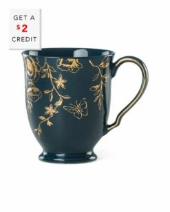 Lenox Sprig & Vine Footed Mug With $2 Credit Home Drinkware