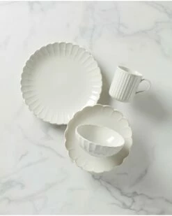 Lenox French Perle Scallop 4Pc Place Setting With $7 Credit Home Dinnerware -Lenox Sales 3050616661 RLLZ 2