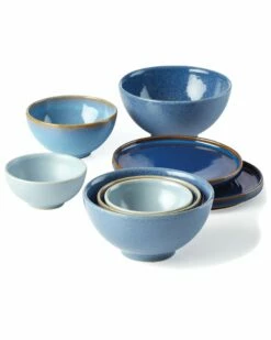 Lenox Luna Dw Mini Nesting 8Pc Set Blue Home Serveware