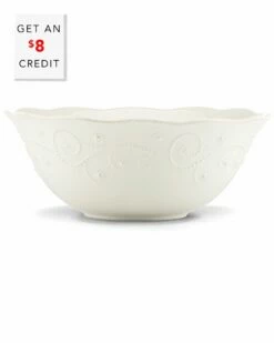 Lenox French Perle White Large Serving Bowl With $8 Credit Home Serveware