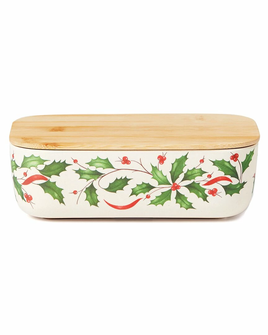 Lenox Holiday Bamboo Storage Container & Lid Home Seasonal 3 Lenox Holiday Bamboo Storage Container & Lid Home Seasonal