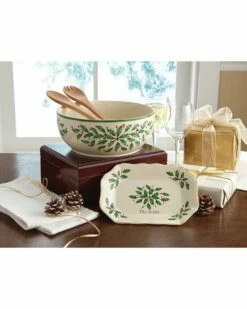 Lenox Holiday Salad Bowl & Servers Home Serveware -Lenox Sales 3050699212 RLLZ 3