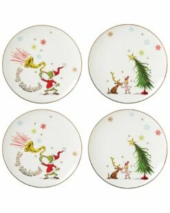 Lenox Merry Grinchmas Set Of 4 Accent Plates Home Dinnerware