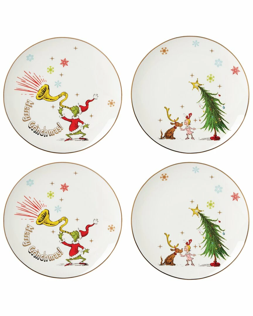 Lenox Merry Grinchmas Set Of 4 Accent Plates Home Dinnerware 3 Lenox Merry Grinchmas Set Of 4 Accent Plates Home Dinnerware