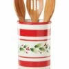 Lenox Holiday Handpaint Utensil Crock Set Home Seasonal