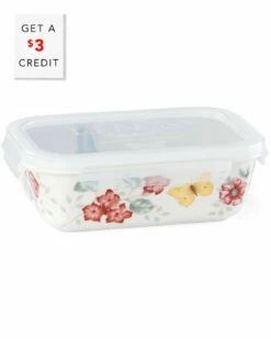 Lenox Butterfly Meadow Rectangle Food Storage Container With $3 Credit Home Kitchen & Pantry Storage