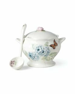 Lenox Butterfly Meadow 2Pc Tureen & Ladle Set With $13 Credit Home Serveware -Lenox Sales 3050809539 RLLZ 3
