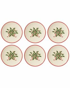 Lenox Holiday 6pc Party Plate Set Home Dinnerware