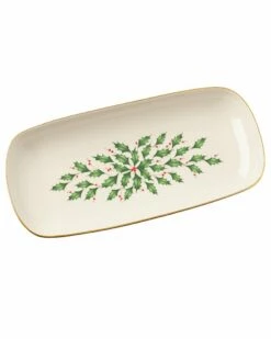 Lenox Hosting The Holidays Bread Tray Home Serveware