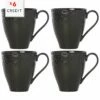 Lenox Chelse Muse Fleur Matte Black 4pc Mug Set With $6 Credit Home Drinkware -Lenox Sales 3050857238 RLLZ 1