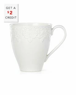 Lenox Chelse Muse Fleur White Mug With $2 Credit Home Drinkware