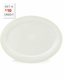 Lenox French Perle Groove White Oval Serving Platter With $10 Credit Home Serveware