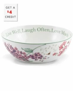 Lenox Butterfly Meadow 68Oz Large Serving Bowl With $4 Credit Home Serveware