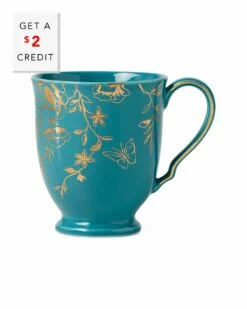 Lenox Sprig & Vine Multi Footed Mug With $2 Credit Home Drinkware